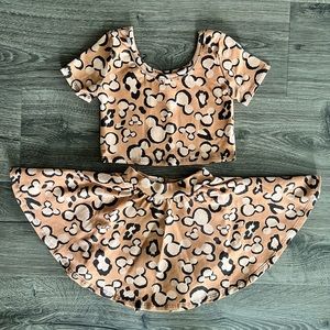 NEW Wild Rich Kids Disney Mickey Safari 2 Piece top and skirt - Size 7/8